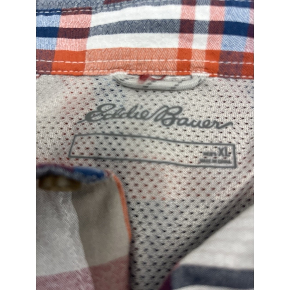 Eddie Bauer Shirt Mens XL Plaid Vent Fishing Hiking Button Up Short Sleeve - Picture 2 of 4